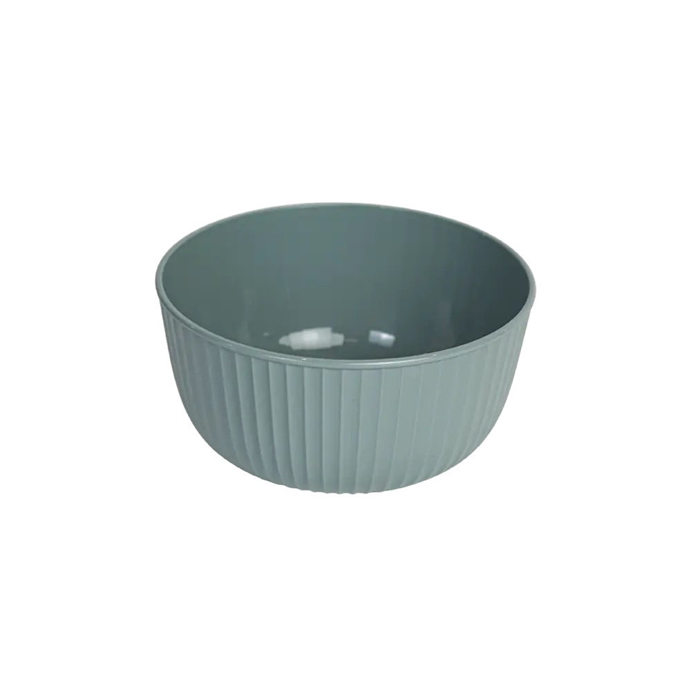 Hobbylife 1.3l ribbed design grey bowl with lid1