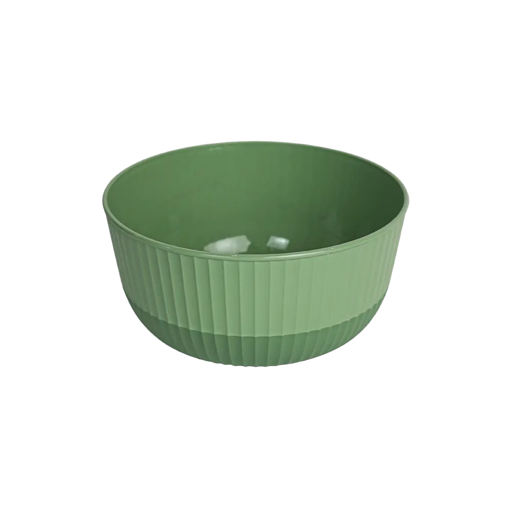 Hobbylife 2.6l ribbed design green bowl