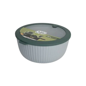 Hobbylife 4.2l ribbed design grey bowl with lid