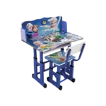 Kids adjustable frozen design navy blue table and chair set