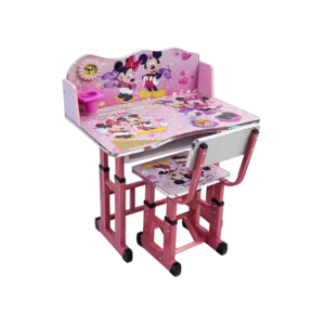 Kids adjustable mickey & minnie mouse design table and chair set