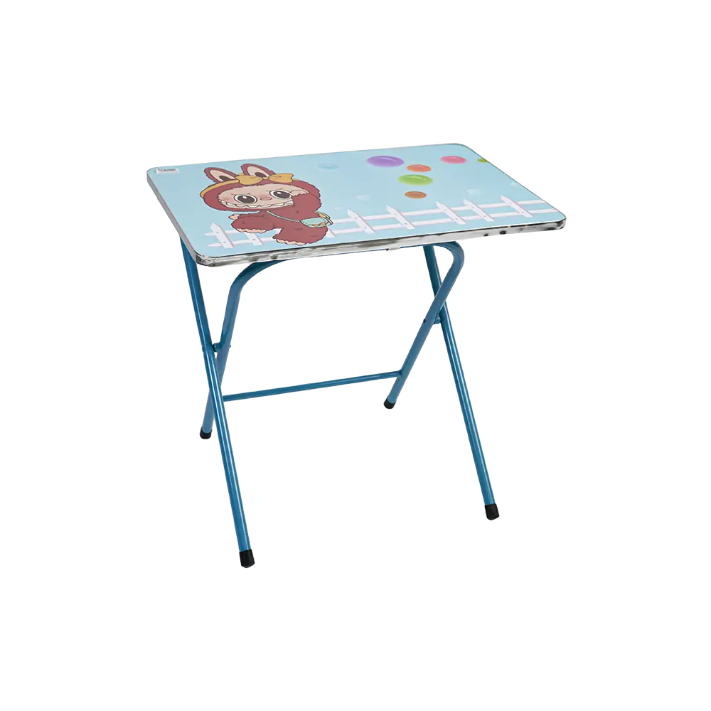 Kids folding labubu design blue table and chair set1
