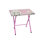 Kids folding labubu design pink table and chair set1