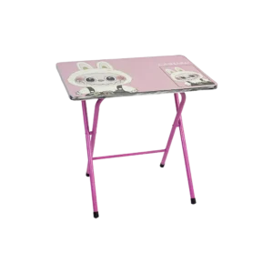 Kids folding labubu design pink table and chair set1