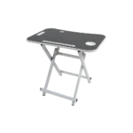 Kids folding ribbed design grey table and chair set1