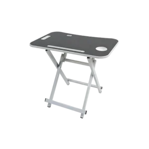 Kids folding ribbed design grey table and chair set1