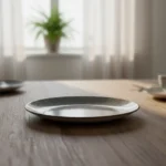 La table elegante porcelain 19.5cm grey flat plate2