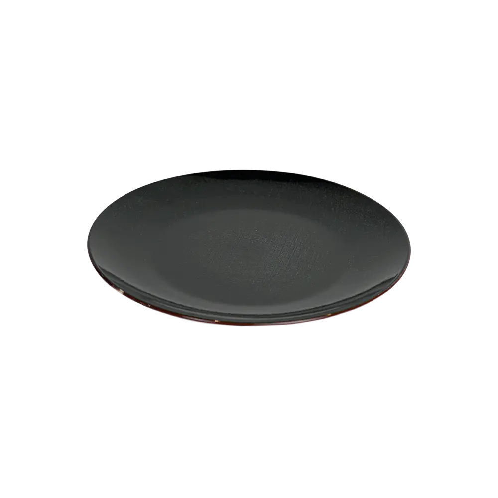 La table elegante porcelain 27cm black flat plate