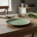 La table elegante porcelain 27cm green flat plate2