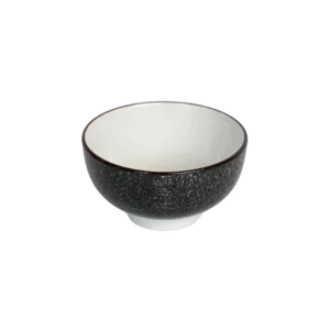 La table elegante porcelain 6.5x11cm black bowl