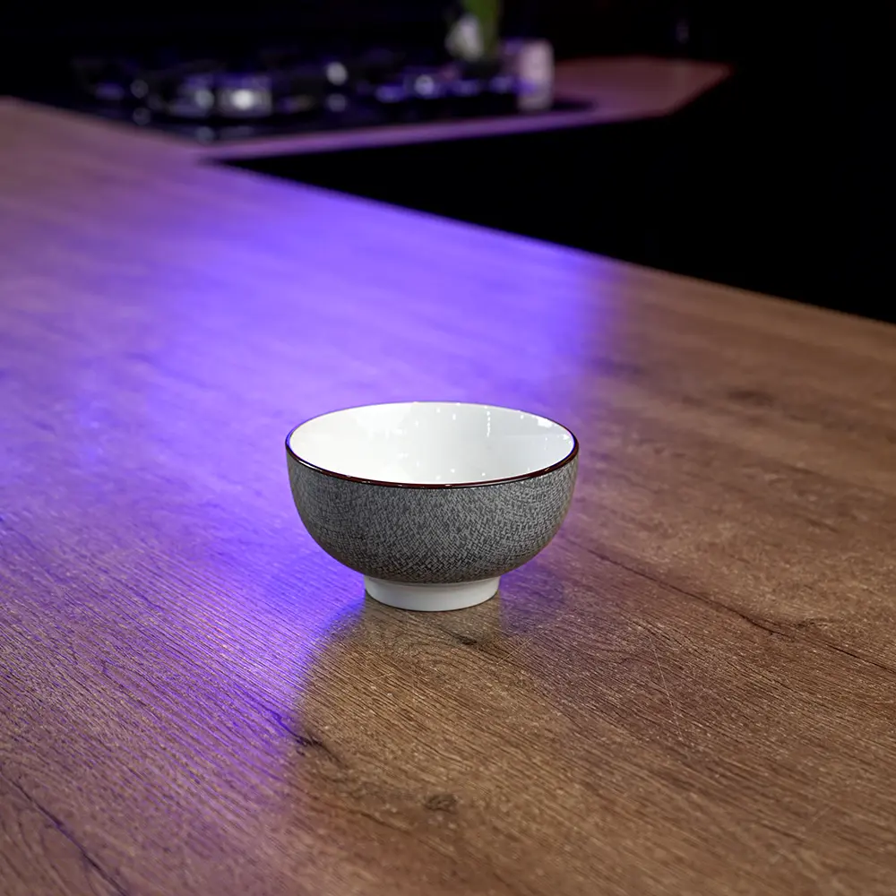 La table elegante porcelain 6.5x11cm grey bowl1