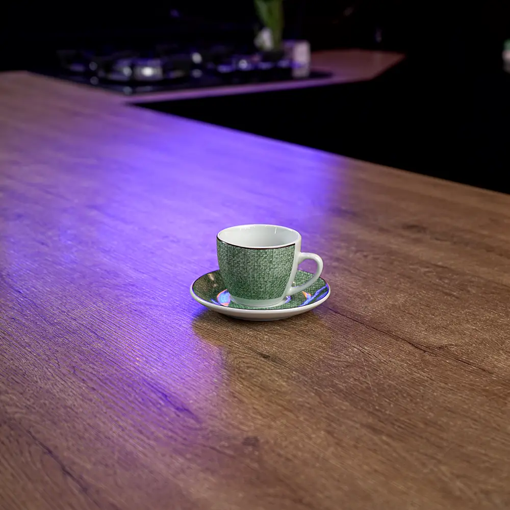 La table elegante porcelain 90ml green coffee cup with saucer1