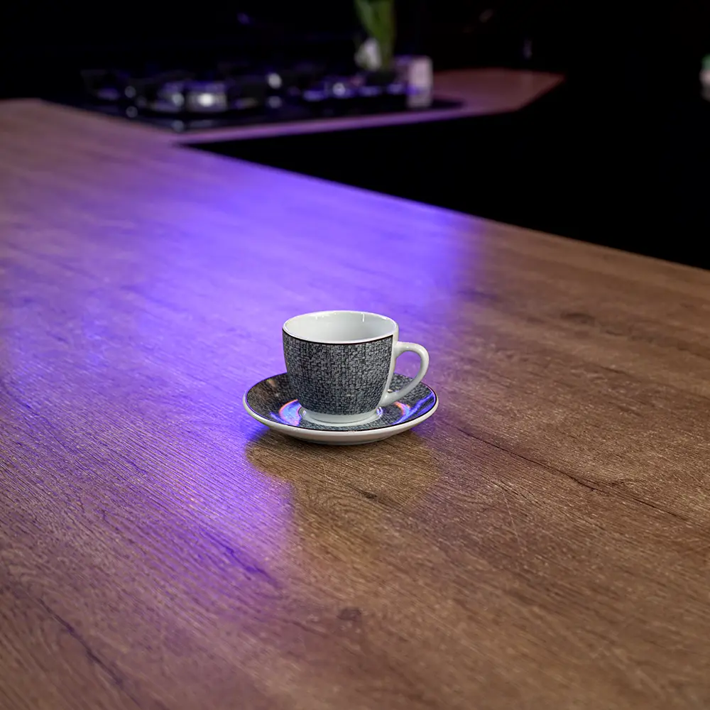 La table elegante porcelain 90ml grey coffee cup with saucer1