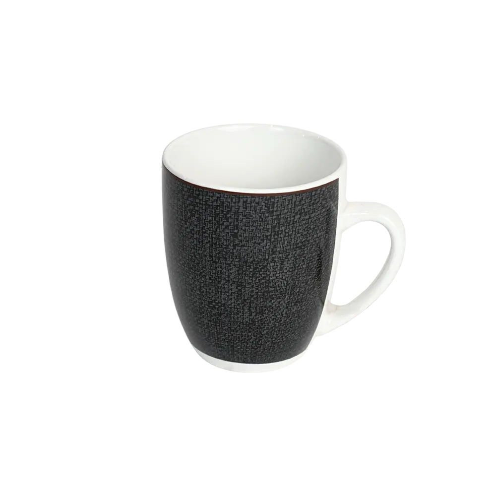 La table elegante porcelain black & white mug