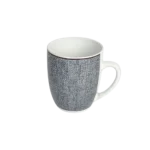 La table elegante porcelain grey & white mug