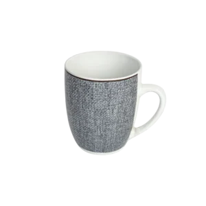 La table elegante porcelain grey & white mug
