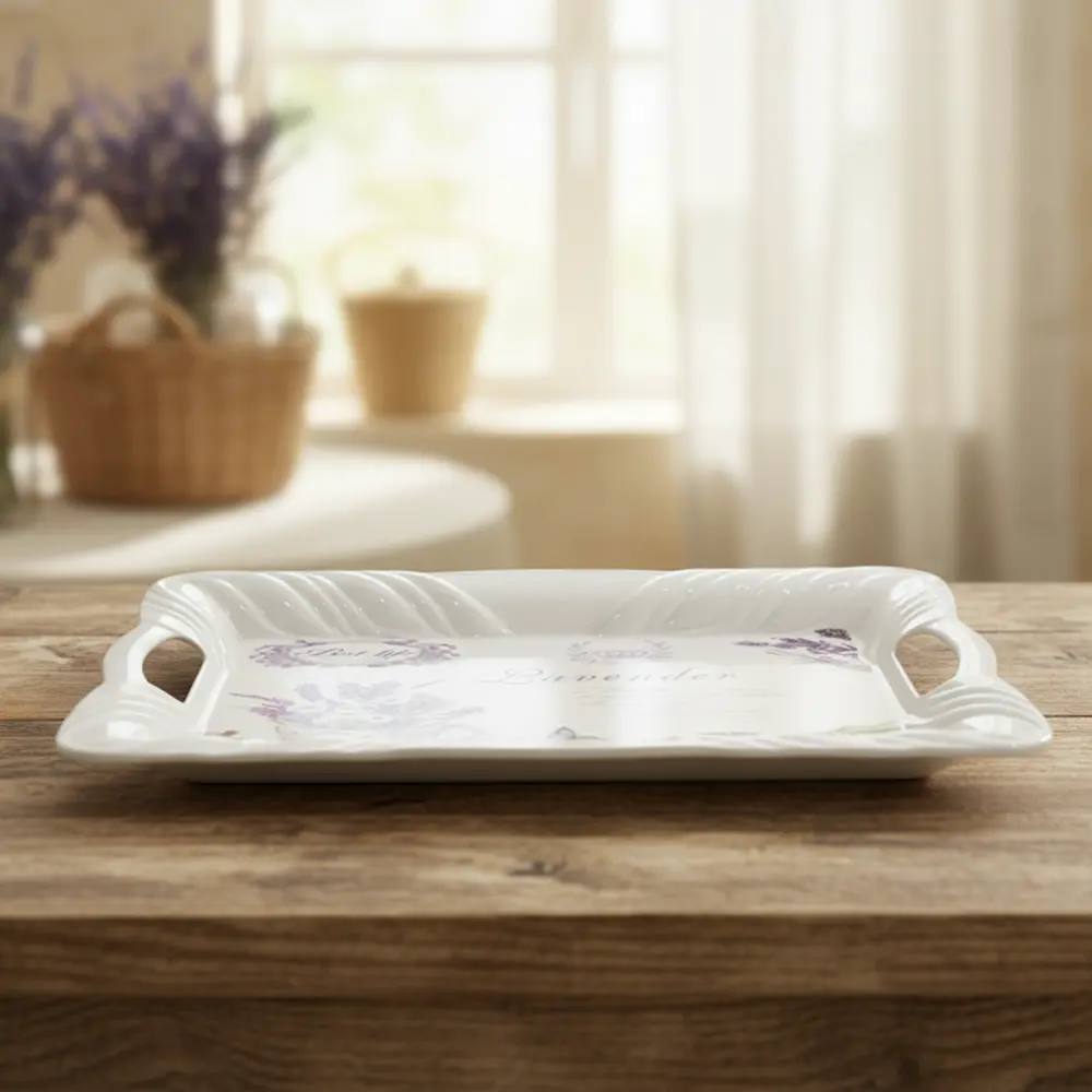 Melamine 37.5x30cm lavender design tray1