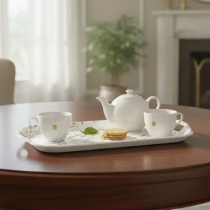 Melamine 37.5x30cm marbled design tray1