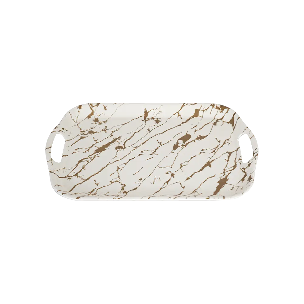 Melamine 37.5x30cm marbled design tray2