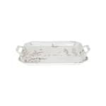 Melamine 37.5x30cm rectangular flowers design tray