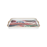 Melamine 37.5x30cm swirl pattern design rectangular tray
