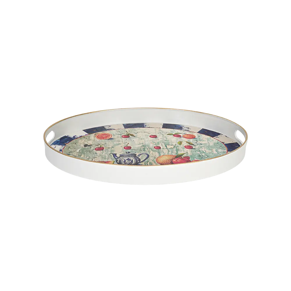 Melamine 42x30cm fruits design tray