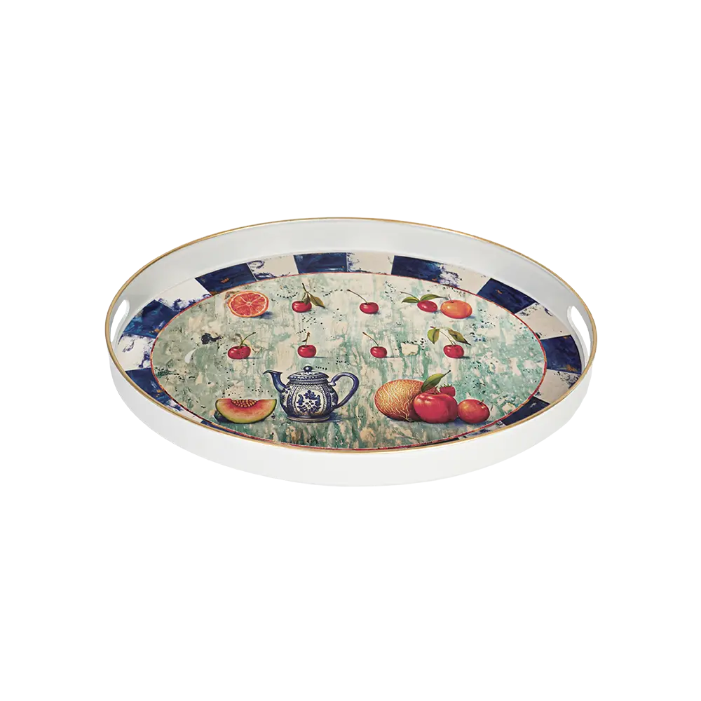 Melamine 42x30cm fruits design tray2