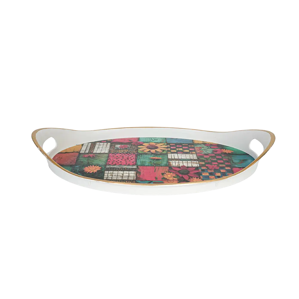 Melamine-44.5x32.5cm-Colors-Design-Oval-Tray Melamine 44.5x32.5cm colors design oval tray