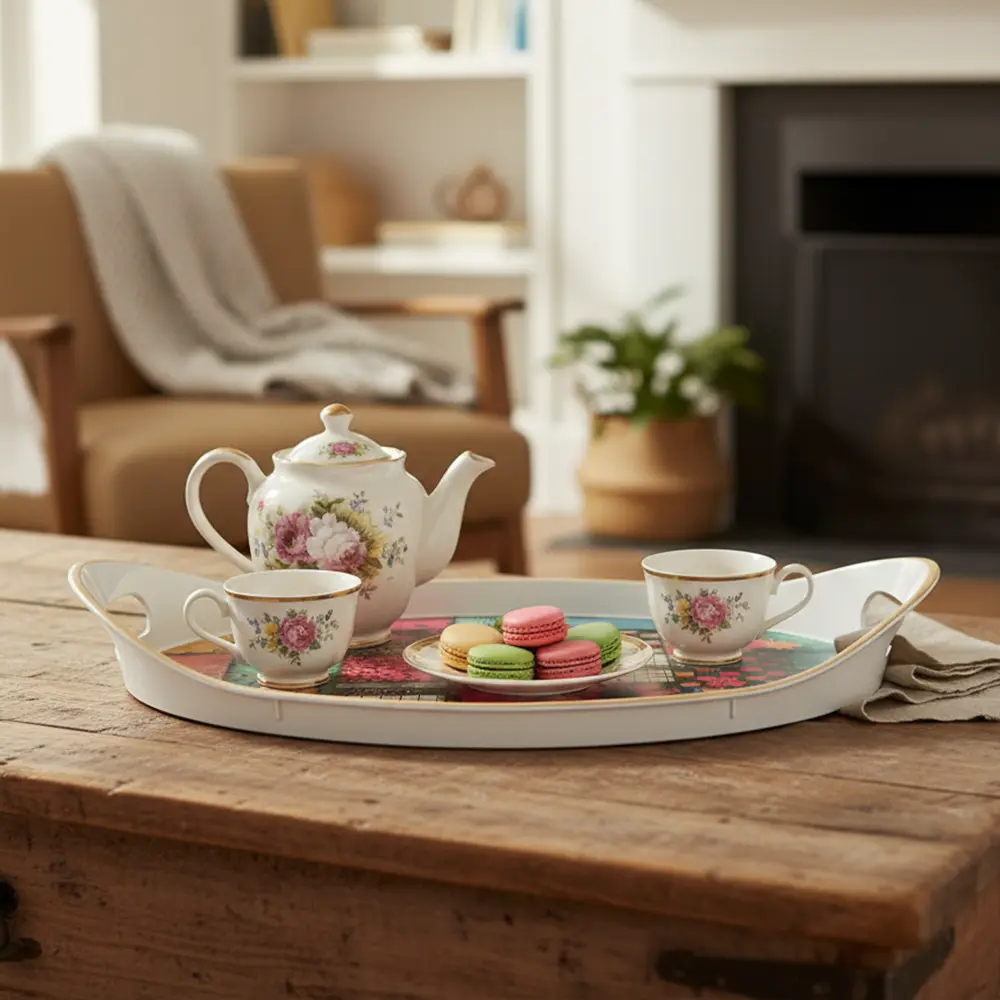 Melamine-44.5x32.5cm-Colors-Design-Oval-Tray1 Melamine 44.5x32.5cm colors design oval tray1