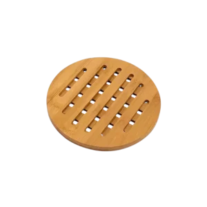 Momaz 17.5x1cm round bamboo trivet