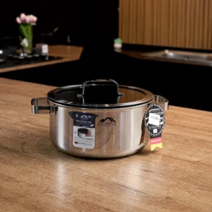 Momaz 24cm stick resistant cooking pot with glass lid1