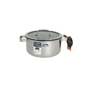 Momaz 26cm stick resistant cooking pot with glass lid