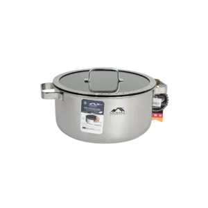 Momaz 28cm stick resistant cooking pot with glass lid