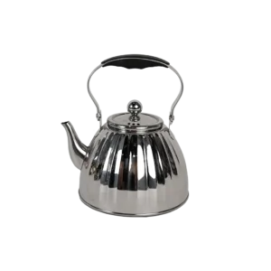 Momaz 2l ribbed design stainless steel tea pot
