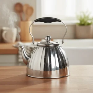 Momaz 2l ribbed design stainless steel tea pot1