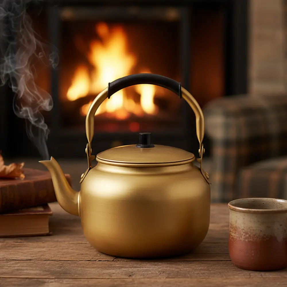 Momaz 4l aluminum gold tea pot1