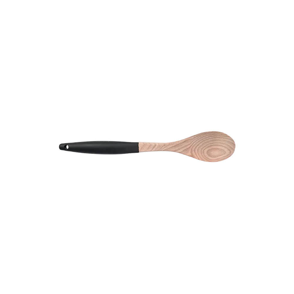 Momaz serving wooden spoon with silicone handle