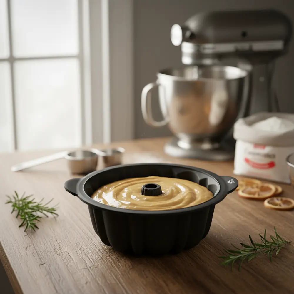 Momaz silicone ribbed design cake black mold1