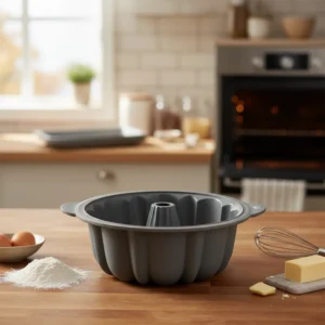 Momaz silicone ribbed design cake grey mold1