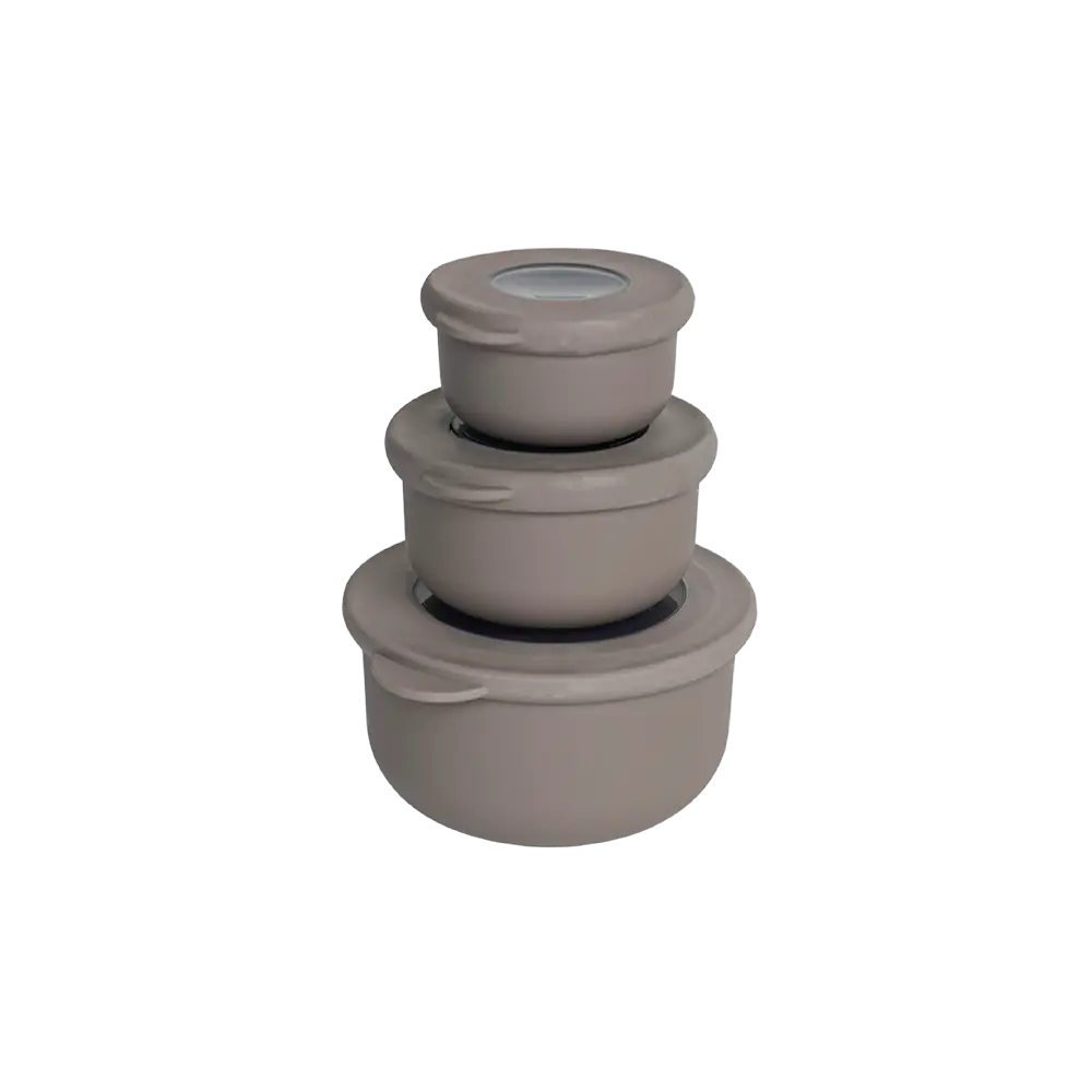 Qlux-3pcs-Brown-Bowl-with-Lid-Set Qlux 3pcs brown bowl with lid set