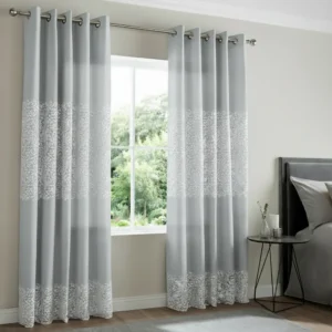 Quilted 1pcs 140x240cm grey & white voile