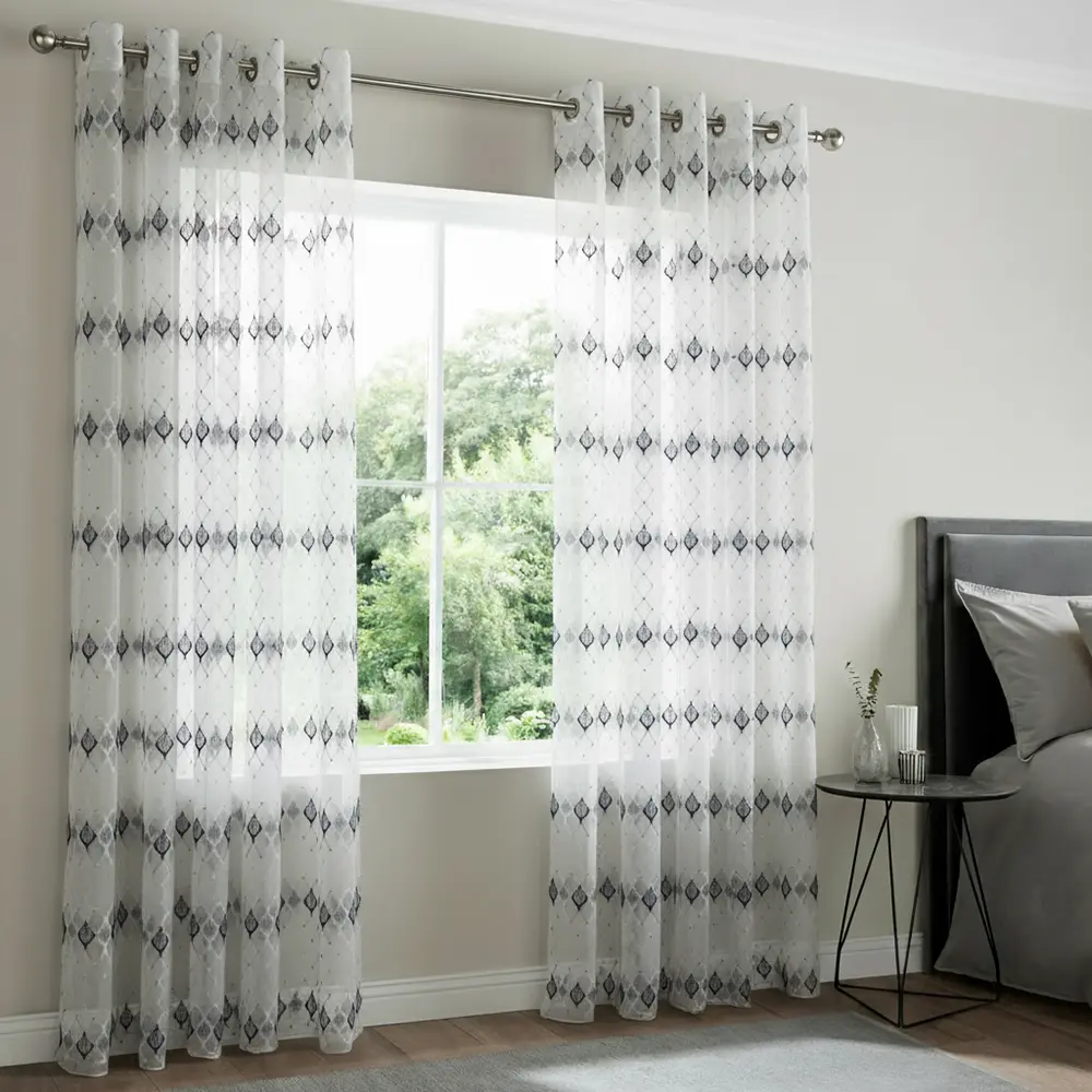 Quilted 1pcs white 140x240cm diamond pattern design voile