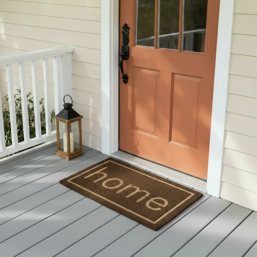 Rectangular 45x75cm home design straw doormat