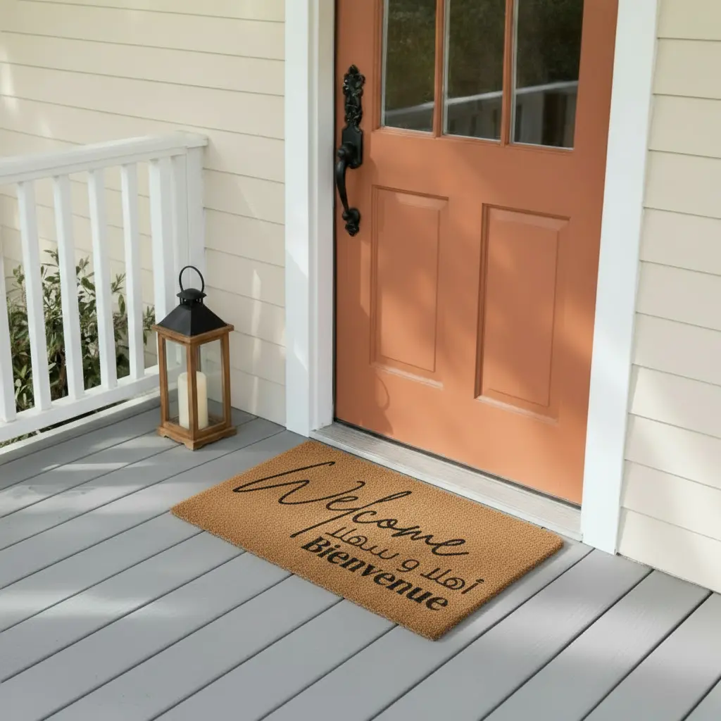 Rectangular 45x75cm welcome straw doormat