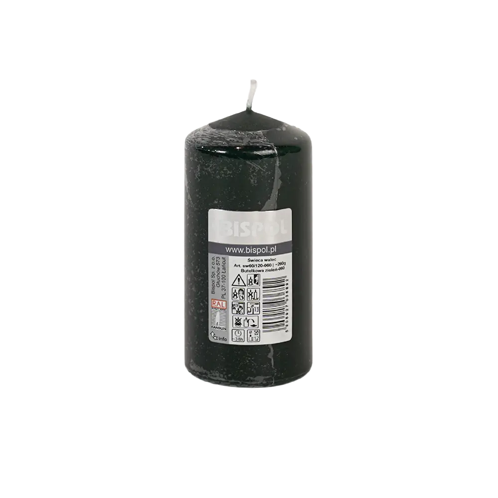 Aura 6x12cm dark green candle