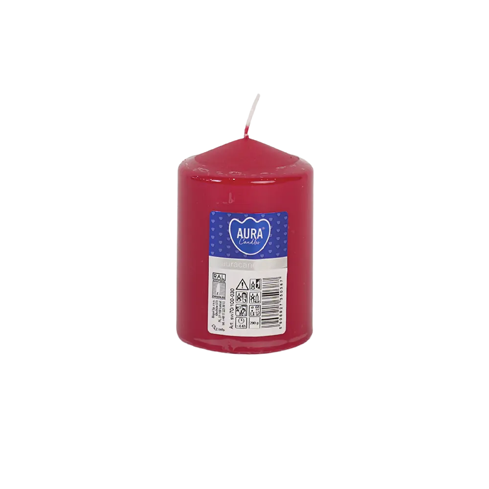 Aura 7x10cm red candle