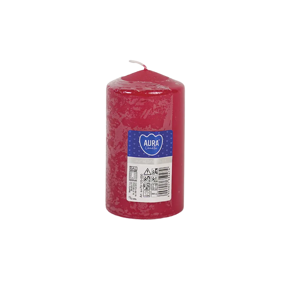 Aura 7x12cm red candle