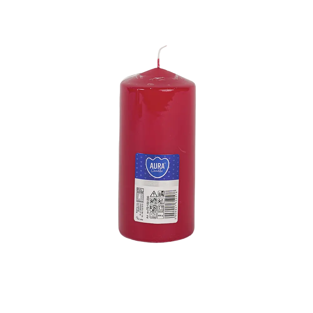 Aura 7x15cm red candle