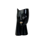 Black Abstract Face Vase Modern Art Décor