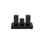 Black Modern Salt Pepper & Toothpick Holder Set with Base